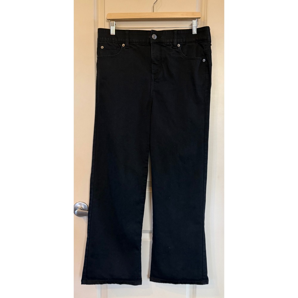 Torrid Bombshell Wide Leg Super Soft Black Jeans Size 12R High Rise Stretch